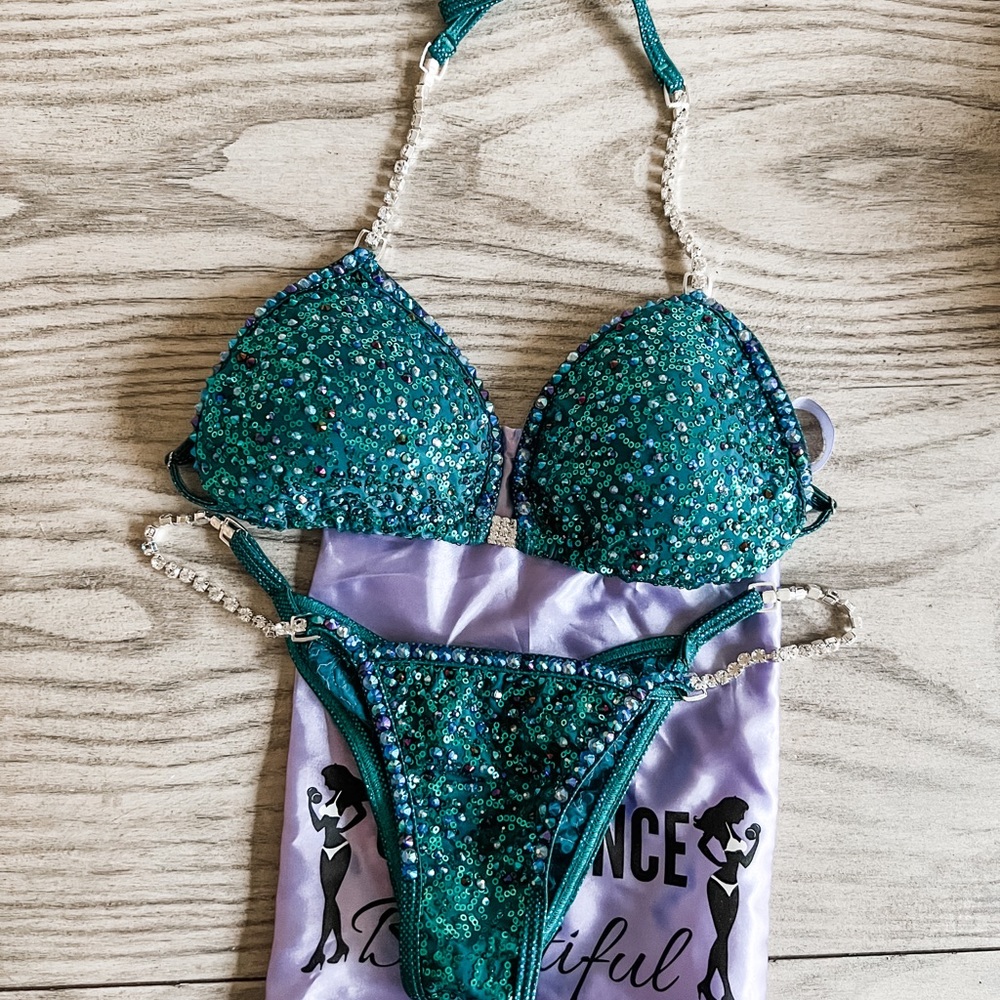 Teal Angel Competition Bikinis View 5